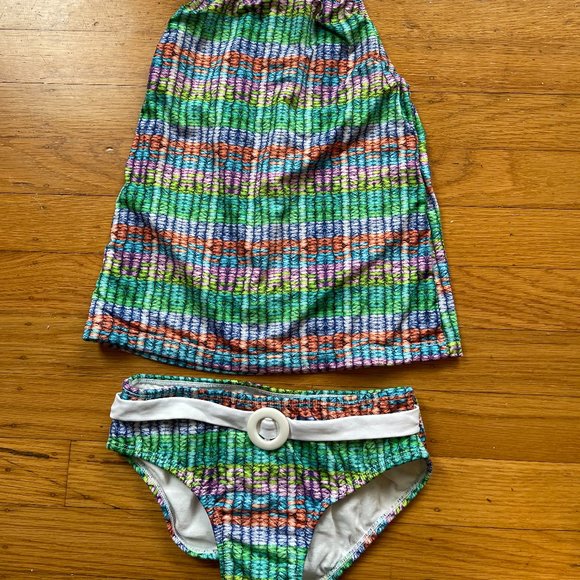 Azul Halter Tankini with built in belt - Picture 2 of 4